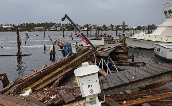 Hurricane Sally ripped through Zeke’s Landing Marina in Alabama leaving a trail of destruction.