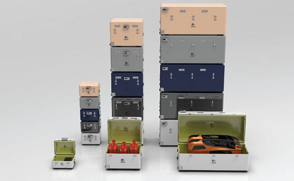 The Lithium Safety Store, available in different, stackable sizes, contains vulnerable batteries and any ensuing fire, and has early warning alarms and fire-suppression.