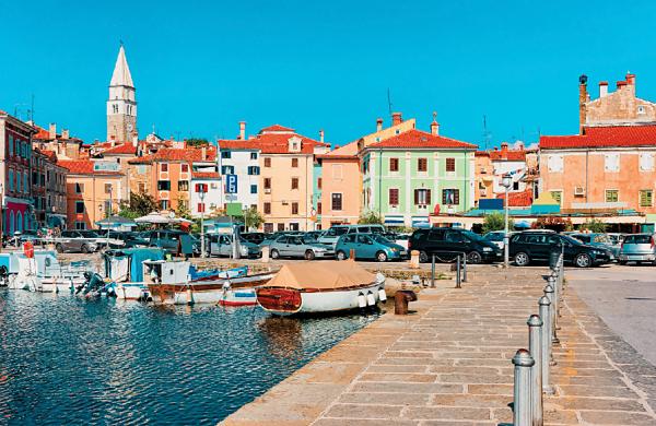 The town of Izola is steeped in  history with charming and  colourful houses.